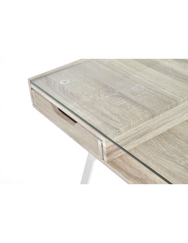 B33 biurko dąb sonoma-biały (1p 1szt)