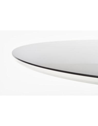 AVELAR blat - czarny / biały, stelaż - czarny (2p 1szt)