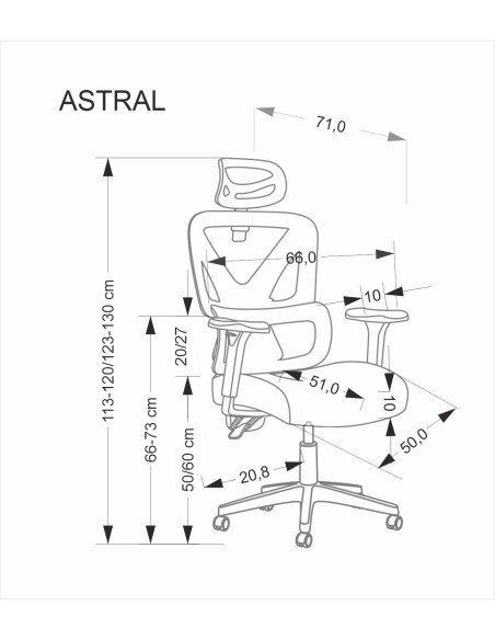 ASTRAL fotel gabinetowy czarny (1p 1szt)
