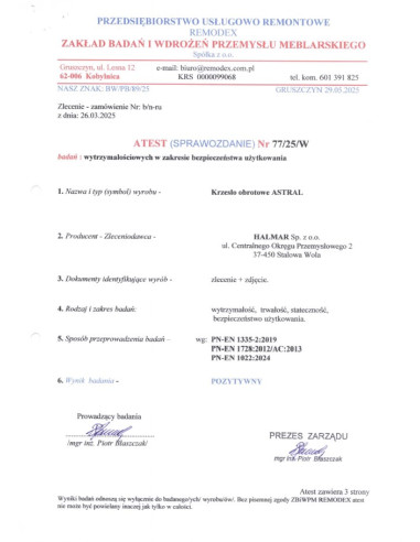 ASTRAL fotel gabinetowy czarny (1p 1szt)