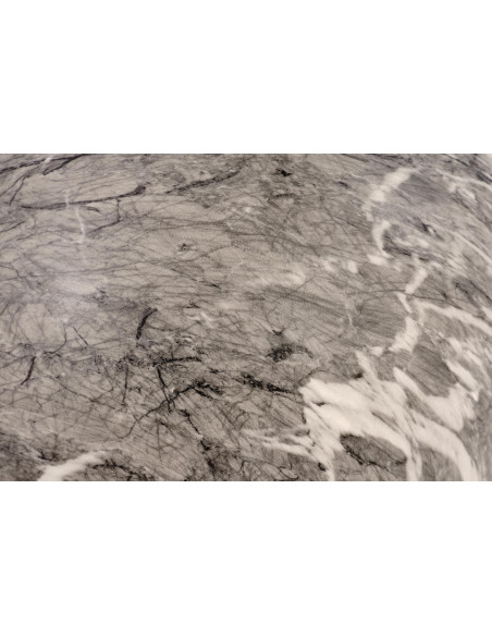 ARIANA ława, popielaty marmur / transparentny (2p 1szt)