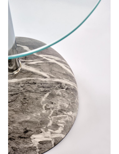 ARIANA ława, popielaty marmur / transparentny (2p 1szt)