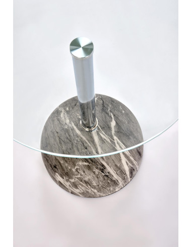 ARIANA ława, popielaty marmur / transparentny (2p 1szt)