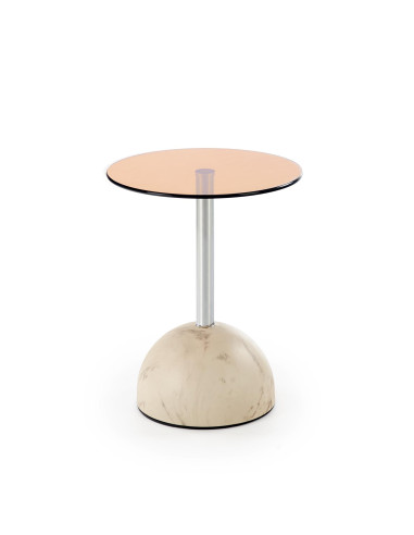 ARIANA ława, beżowy marmur / brązowy (2p 1szt)