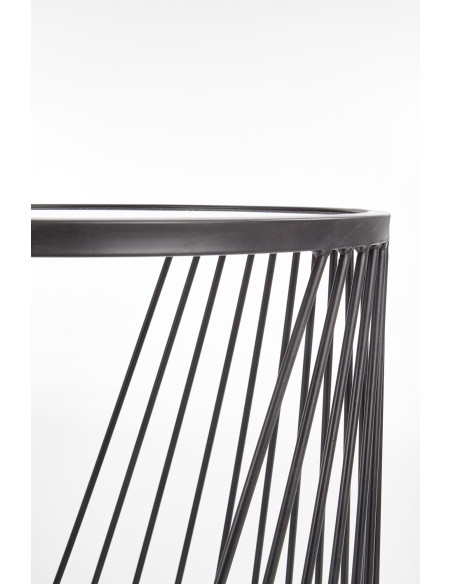 ANTILLA zestaw 2 ław czarny / dymiony (1p 1szt)