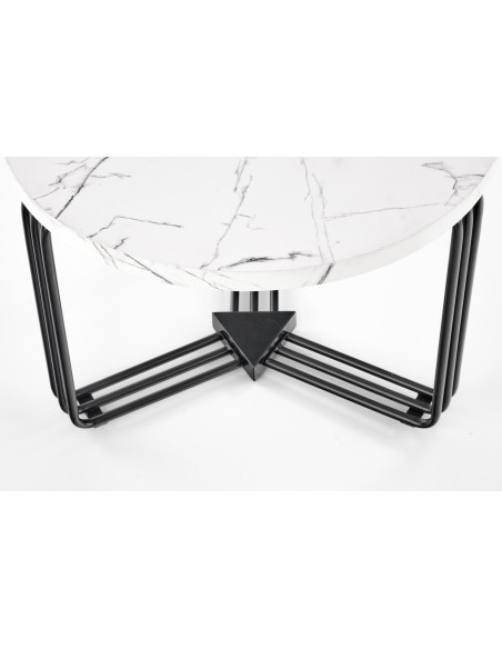 ANTICA M ława blat - biały marmur, stelaż - czarny (2p 1szt)