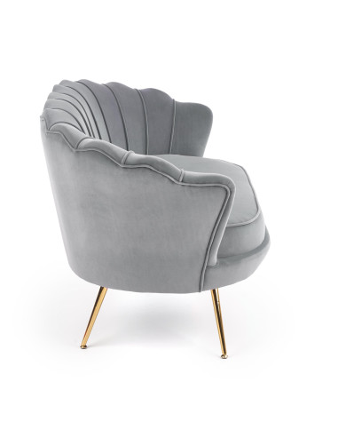 AMORINITO XL fotel wypoczynkowy popielaty / złoty