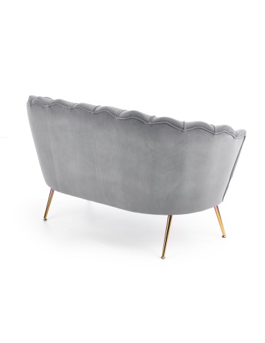 AMORINITO XL fotel wypoczynkowy popielaty / złoty