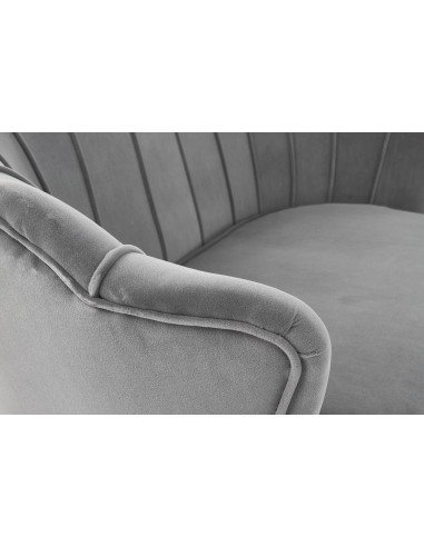 AMORINITO XL fotel wypoczynkowy popielaty / złoty