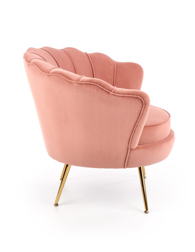 AMORINITO fotel wypoczynkowy jasny różowy / złoty