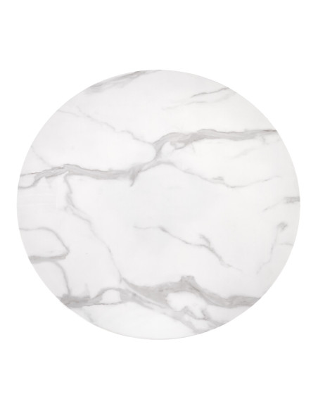 AMBROSIO stół okrągły, blat - szkło, noga - czarny (2p 1szt)