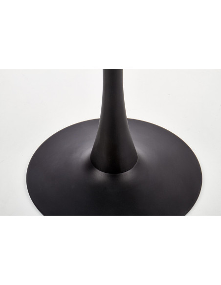 AMBROSIO stół okrągły, blat - szkło, noga - czarny (2p 1szt)