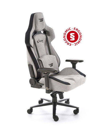 ALISTER fotel gabinetowy popielaty / czarny