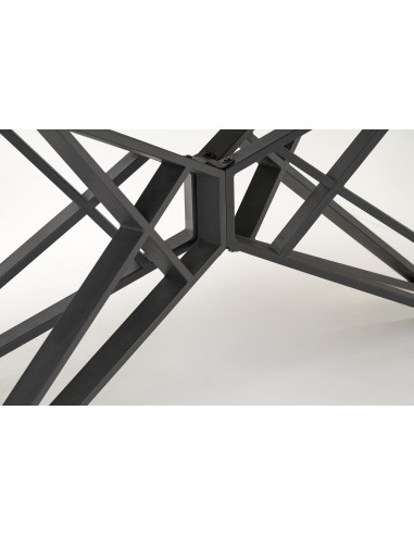 ALFREDO stół rozkładany, biały marmur / czarny (2p 1szt)