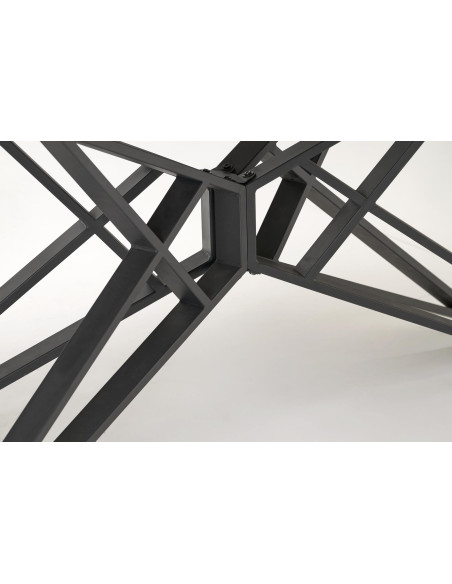 ALFREDO stół rozkładany, biały marmur / czarny (2p 1szt)