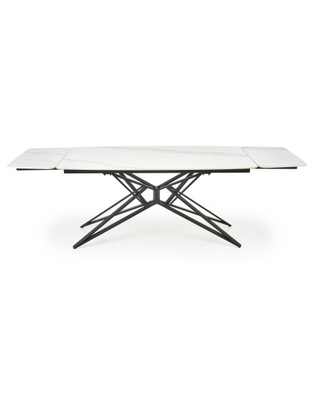 ALFREDO stół rozkładany, biały marmur / czarny (2p 1szt)