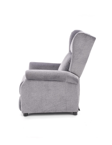 AGUSTIN M fotel rozkładany z funkcją masażu popielaty (1p 1szt)