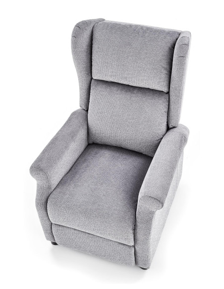 AGUSTIN M fotel rozkładany z funkcją masażu popielaty (1p 1szt)