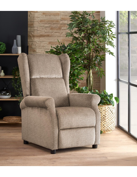 AGUSTIN M fotel rozkładany z funkcją masażu beżowy (1p 1szt)