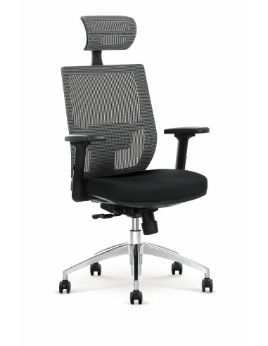 ADMIRAL fotel gabinetowy popielato / czarny