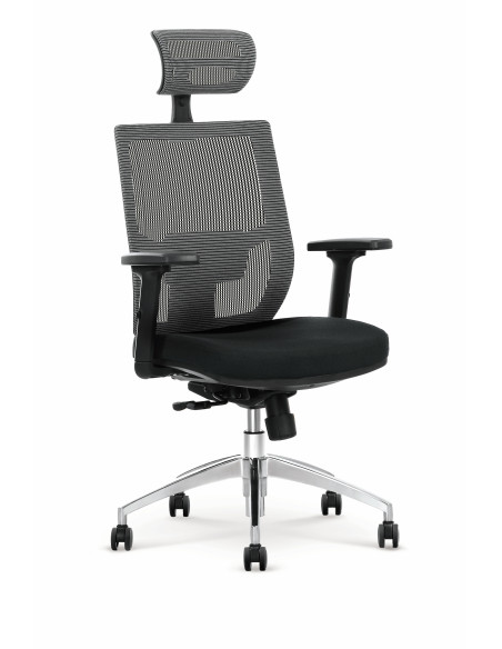 ADMIRAL fotel gabinetowy popielato / czarny