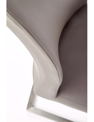 OPAL / metal szczotkowany / ekoskóra szara (1p 2szt)