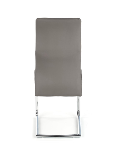 ARCO Krzesło metalowe chromowane / eko skóra kolor popiel (1p 2szt)