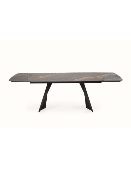 ARMANI stół rozkładany, blat - czarny marmur, noga - czarny (2p 1szt)