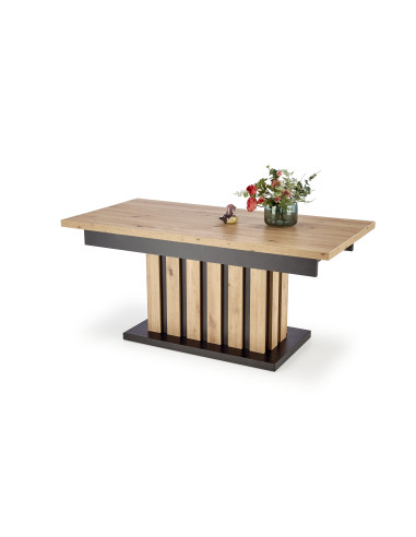BARETTI ława dąb artisan/czarny (4p 1szt)