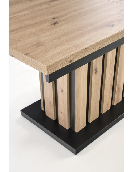 BARETTI ława dąb artisan/czarny (4p 1szt)
