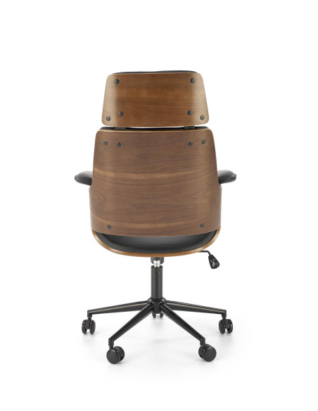 WEBER fotel gabinetowy orzechowy / czarny (1p 1szt)
