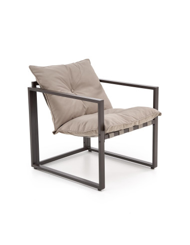 SHARK zestaw ogrodowy ( sofa + fotel 2x + ława ), ciemny brąz / cappuccino (1p 1szt)