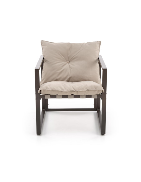 SHARK zestaw ogrodowy ( sofa + fotel 2x + ława ), ciemny brąz / cappuccino (1p 1szt)