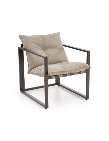 SHARK zestaw ogrodowy ( sofa + fotel 2x + ława ), ciemny brąz / cappuccino (1p 1szt)