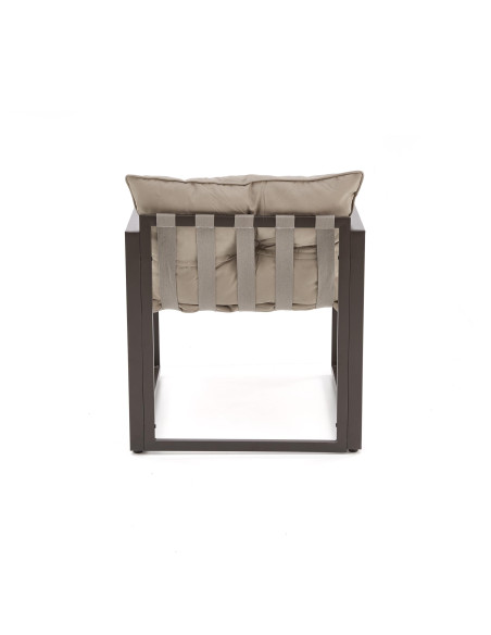 SHARK zestaw ogrodowy ( sofa + fotel 2x + ława ), ciemny brąz / cappuccino (1p 1szt)