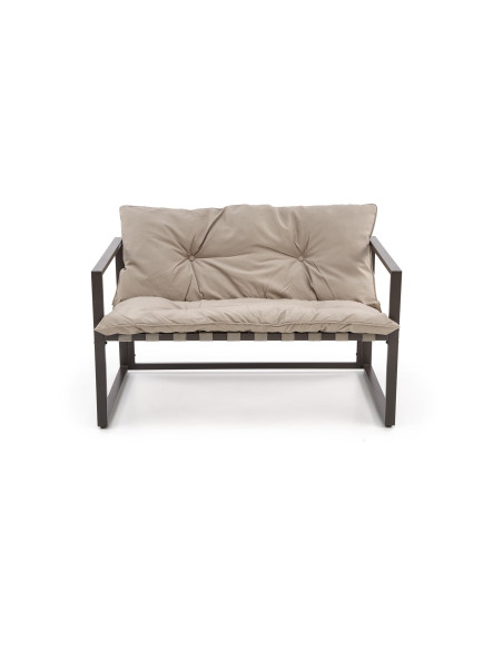 SHARK zestaw ogrodowy ( sofa + fotel 2x + ława ), ciemny brąz / cappuccino (1p 1szt)