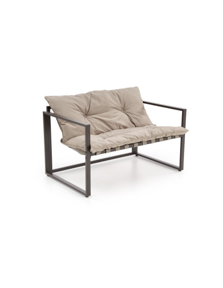 SHARK zestaw ogrodowy ( sofa + fotel 2x + ława ), ciemny brąz / cappuccino (1p 1szt)
