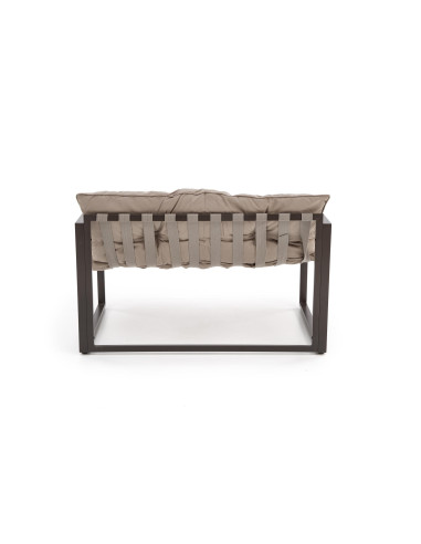 SHARK zestaw ogrodowy ( sofa + fotel 2x + ława ), ciemny brąz / cappuccino (1p 1szt)