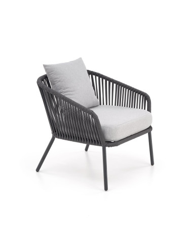 ROCCA zestaw ogrodowy ( sofa + fotel 2x + ława ), ciemny popiel / jasny popiel (1p 1szt)