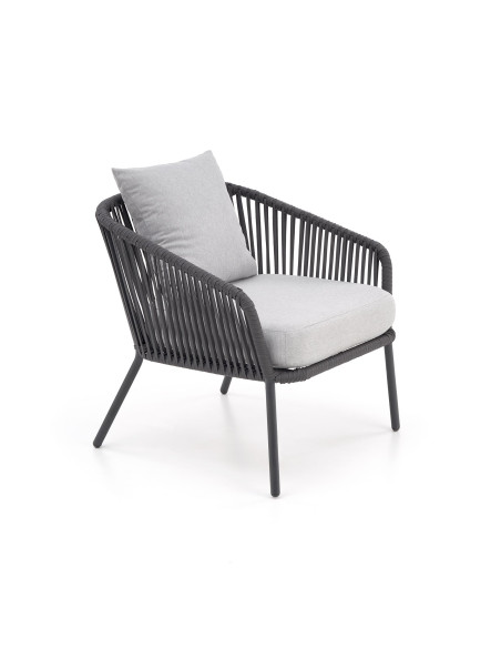 ROCCA zestaw ogrodowy ( sofa + fotel 2x + ława ), ciemny popiel / jasny popiel (1p 1szt)