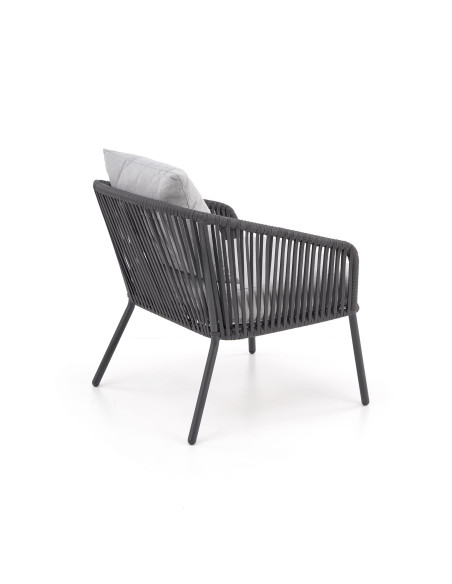 ROCCA zestaw ogrodowy ( sofa + fotel 2x + ława ), ciemny popiel / jasny popiel (1p 1szt)