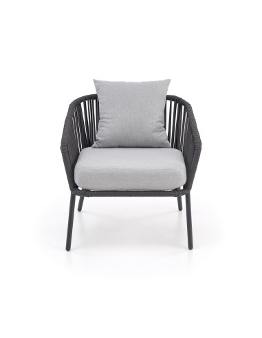 ROCCA zestaw ogrodowy ( sofa + fotel 2x + ława ), ciemny popiel / jasny popiel (1p 1szt)