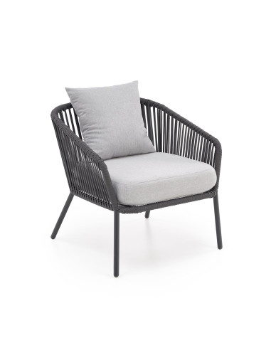 ROCCA zestaw ogrodowy ( sofa + fotel 2x + ława ), ciemny popiel / jasny popiel (1p 1szt)