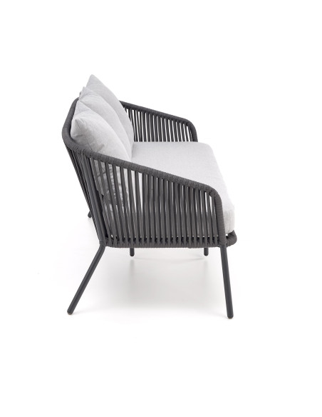 ROCCA zestaw ogrodowy ( sofa + fotel 2x + ława ), ciemny popiel / jasny popiel (1p 1szt)