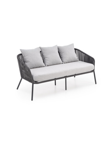 ROCCA zestaw ogrodowy ( sofa + fotel 2x + ława ), ciemny popiel / jasny popiel (1p 1szt)