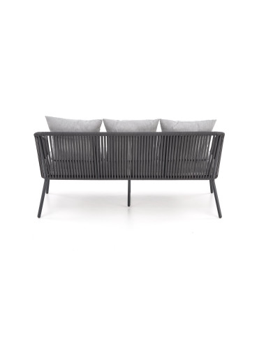ROCCA zestaw ogrodowy ( sofa + fotel 2x + ława ), ciemny popiel / jasny popiel (1p 1szt)