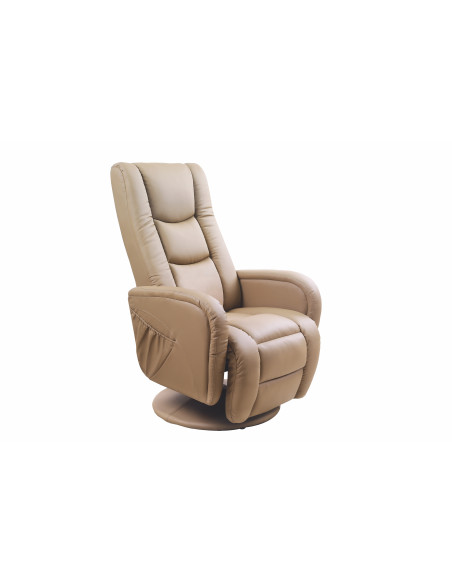 PULSAR recliner z funkcją masażu beżowy