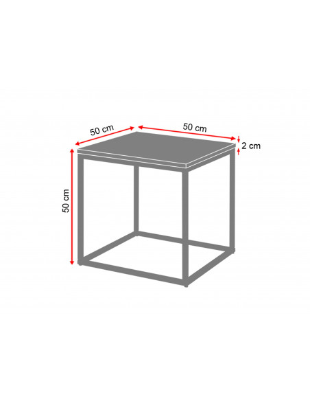 Stolik kawowy Qube blat marmurowy Fashion-Home