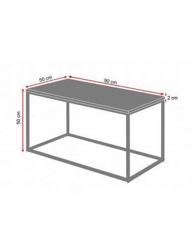Ręcznie wykonany stolik kawowy Lisa z blatem marmurowym Fashion-Home
