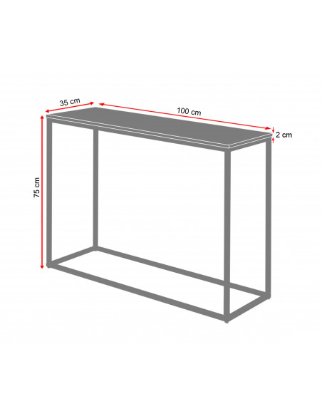 Konsola Sara z blatem marmurowym Fashion-Home